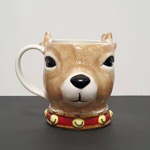 NEW RARE Williams Sonoma Twas the Night Before Christmas Reindeer Figural Mug